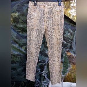 Snakeskin Pattern Jean Style Purchased in Spain